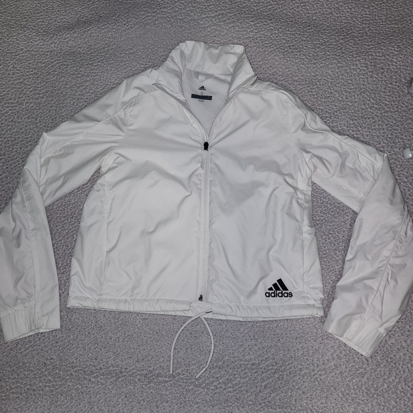 Adidas Women's White Coat , With Black Logo - Picture 14 of 16